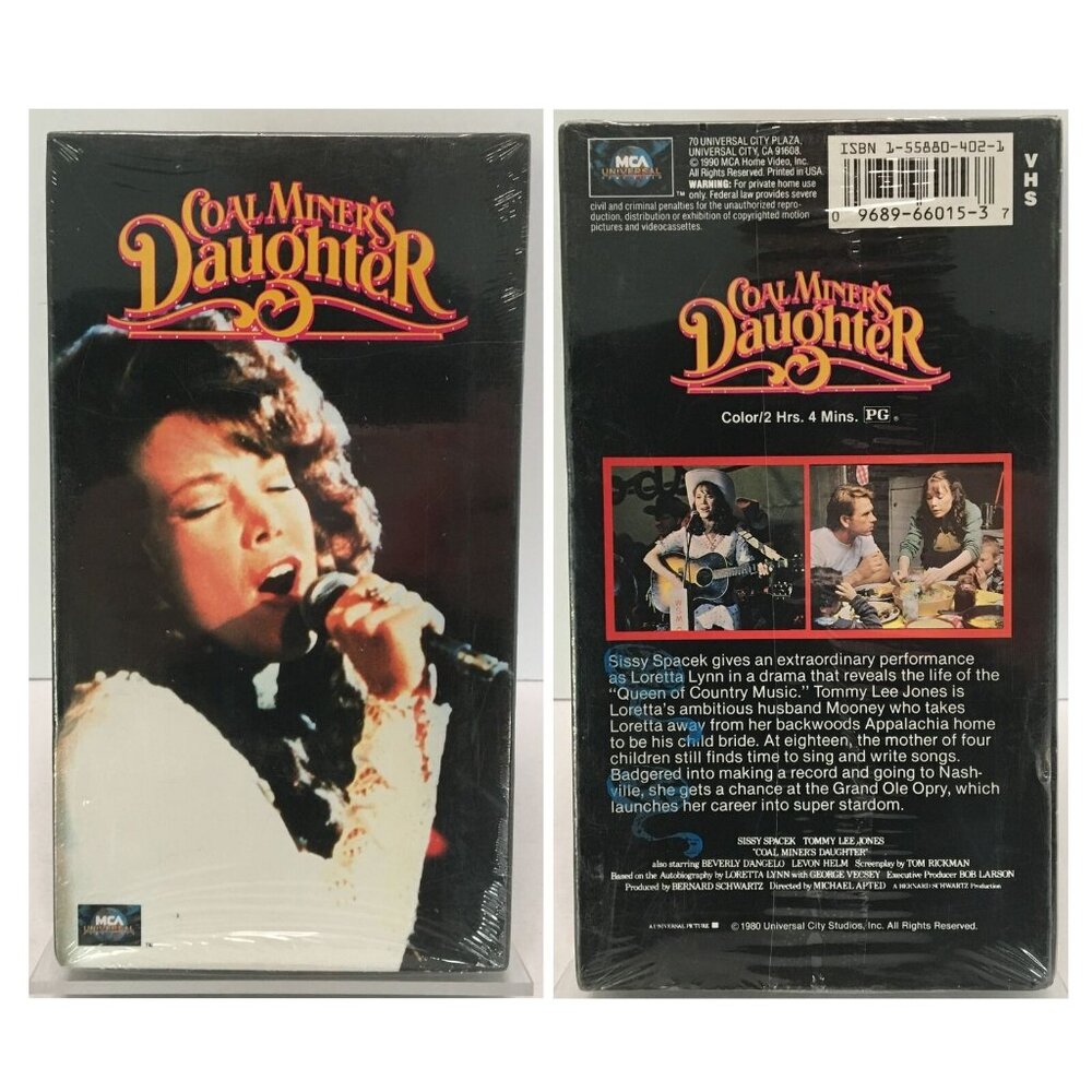 Coal Miners Daughter Sealed VHS 1992 Sissy Spacek Tommy Lee Jones MCA Universal